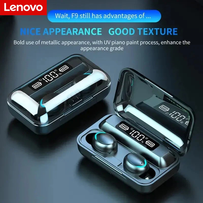 หูฟังไร้สายบลูทูธ Lenovo F9 -  - Wireless Charger บทวิจารณ์และราคา