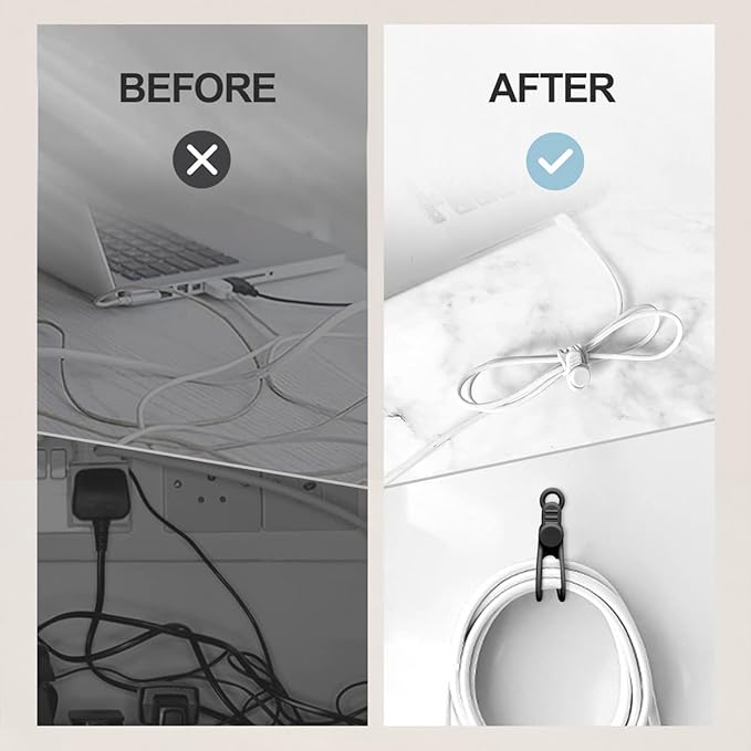 สายรัดซิลิโคน 10 ชิ้น, ที่จัดร - Cable Organizer บทวิจารณ์และราคา